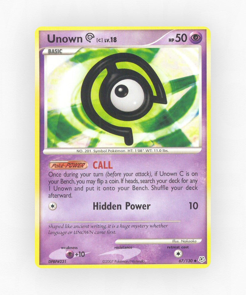 Unown [C] - Diamond & Pearl 67/130 (Reverse Holo)