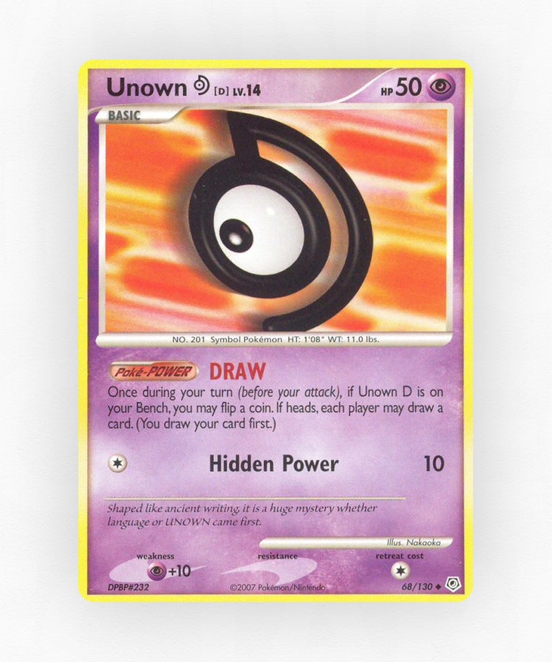 Unown [D] - Diamond & Pearl 68/130 (Reverse Holo)