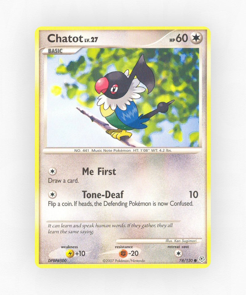 Chatot - Diamond & Pearl 74/130 (Reverse Holo)