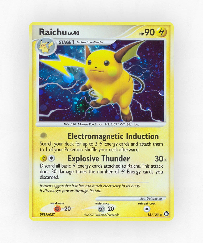 Raichu - Mysterious Treasures 15/123 (Reverse Holo)