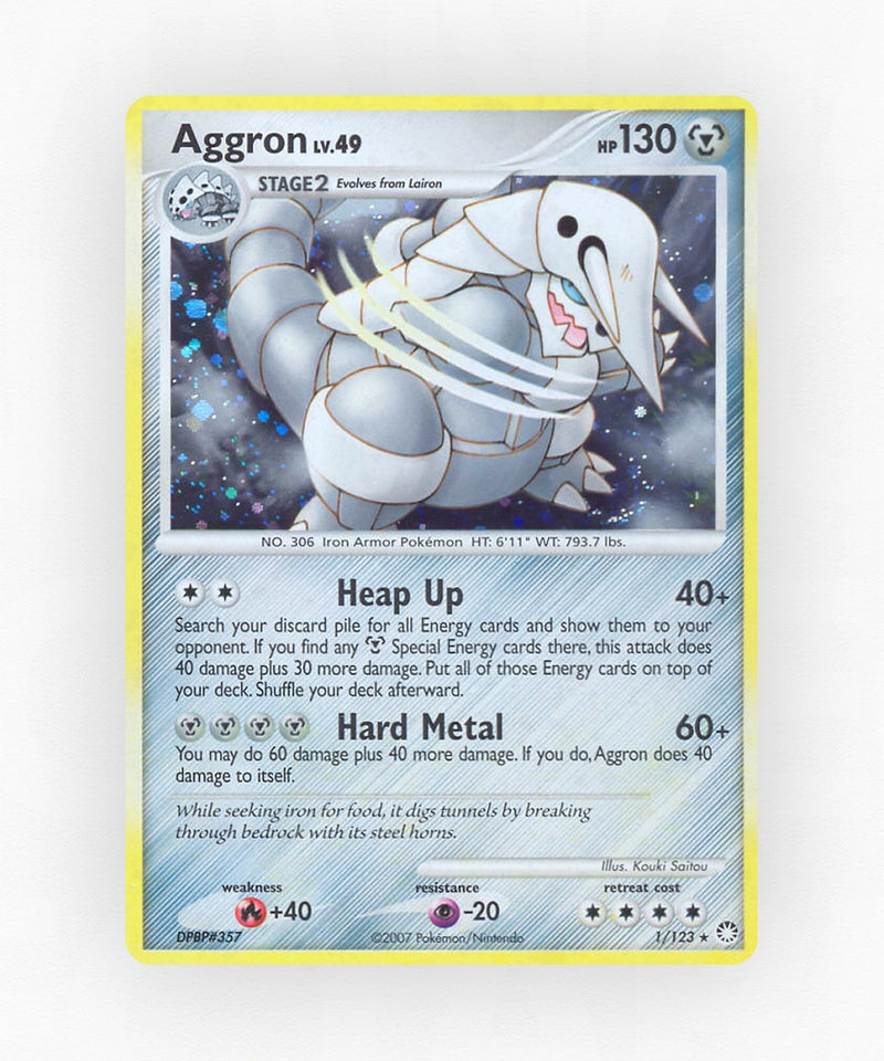 Aggron - Mysterious Treasures 1/123 (Reverse Holo)