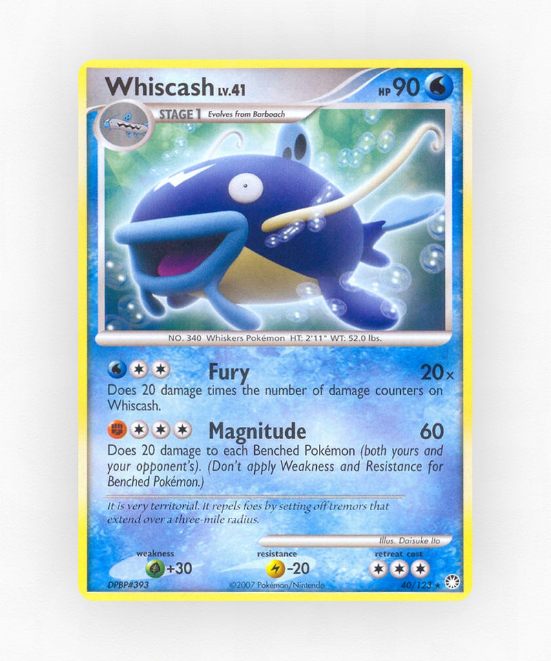 Whiscash - Mysterious Treasures 40/123 (Reverse Holo)