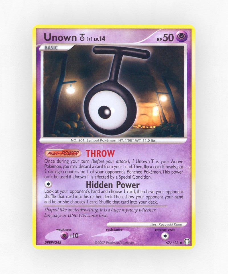 Unown [T] - Mysterious Treasures 67/123 (Reverse Holo)