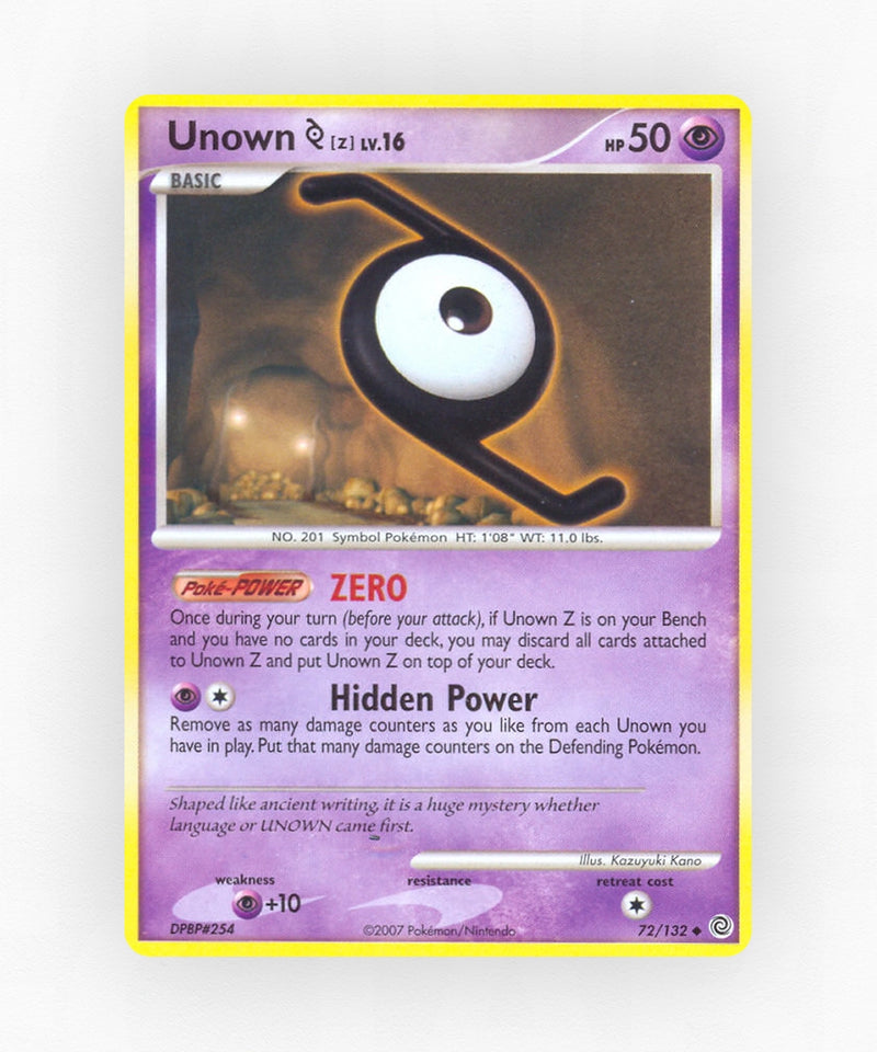 Unown [Z] - Secret Wonders 72/132 (Non-Holo)