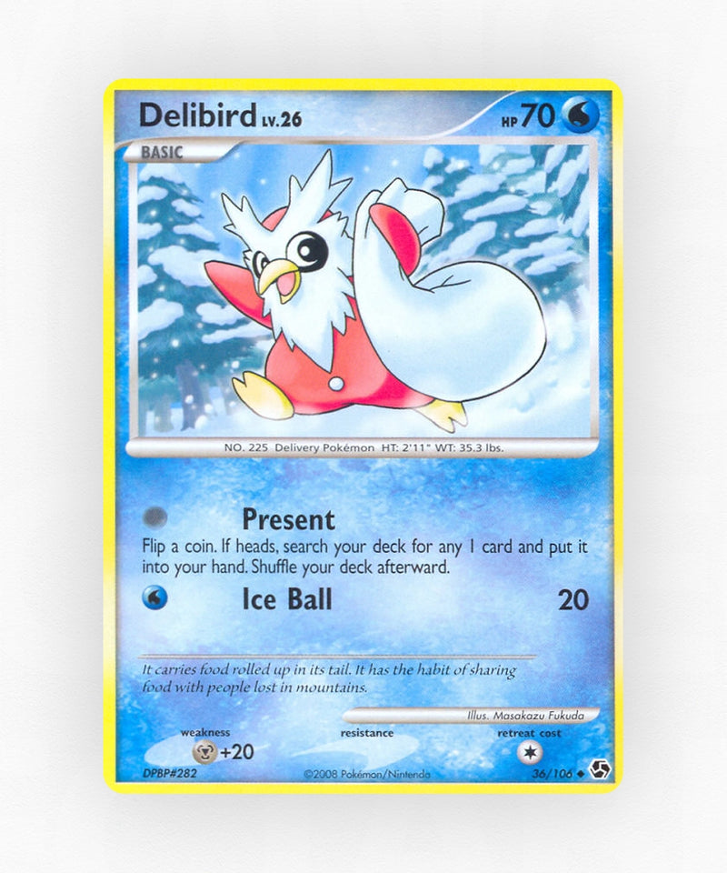 Delibird - Great Encounters 36/106 (Reverse Holo)