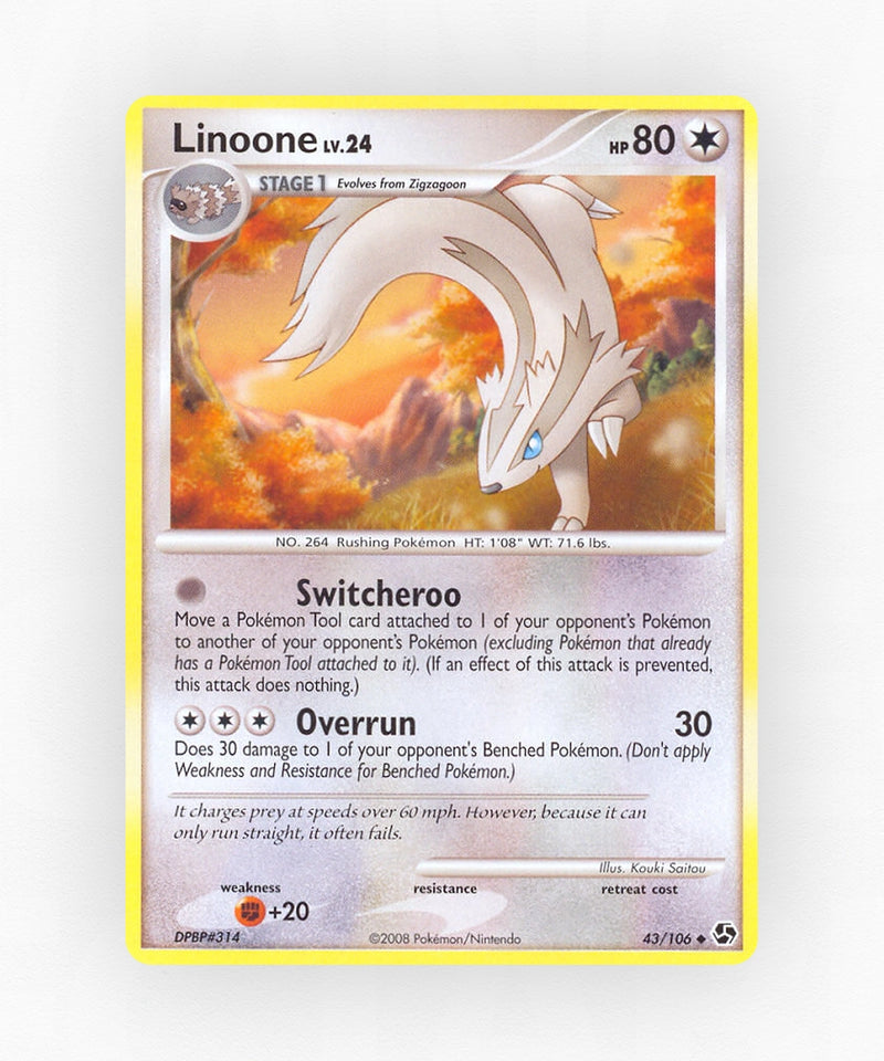 Linoone - Great Encounters 43/106 (Reverse Holo)