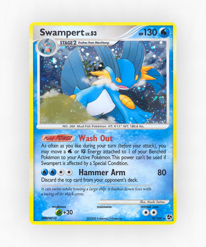 Swampert - Great Encounters 9/106 (Reverse Holo)