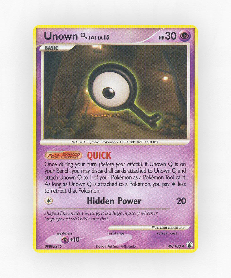 Unown [Q] - Majestic Dawn 49/100 (Reverse Holo)