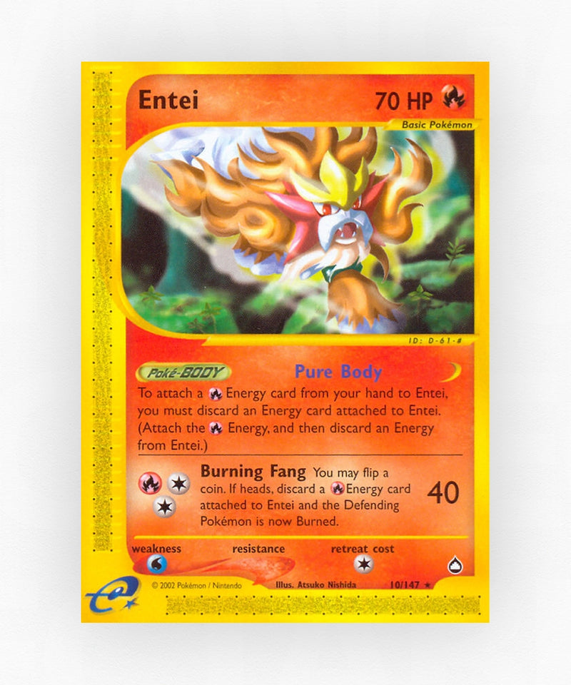 Entei - Aquapolis 10/147 (Reverse Holo)