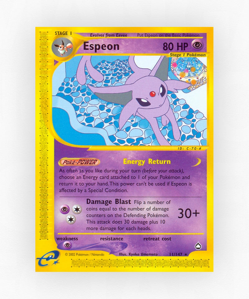 Espeon - Aquapolis 11/147 (Reverse Holo)