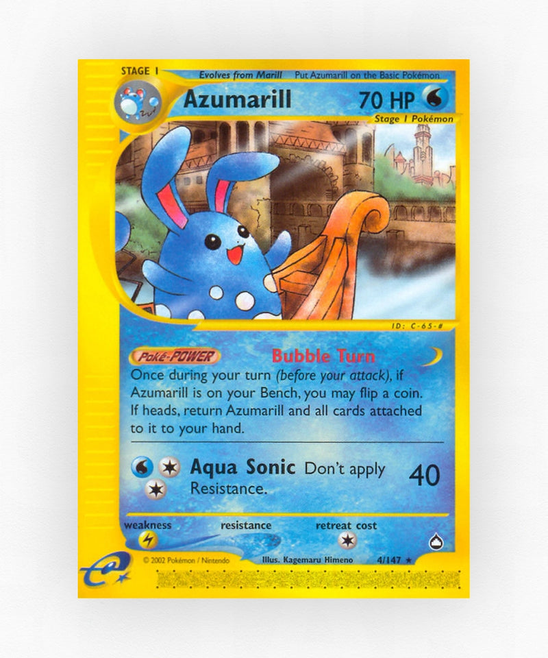 Azumarill - Aquapolis 4/147 (Reverse Holo)