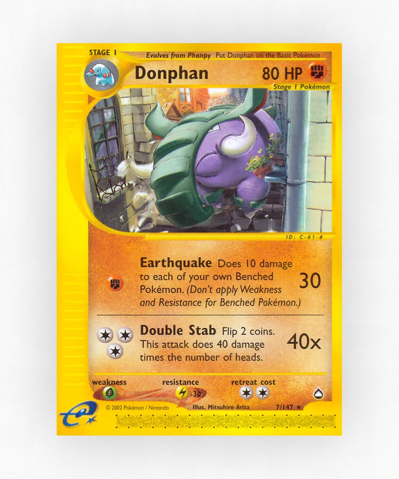 Donphan - Aquapolis 7/147 (Reverse Holo)