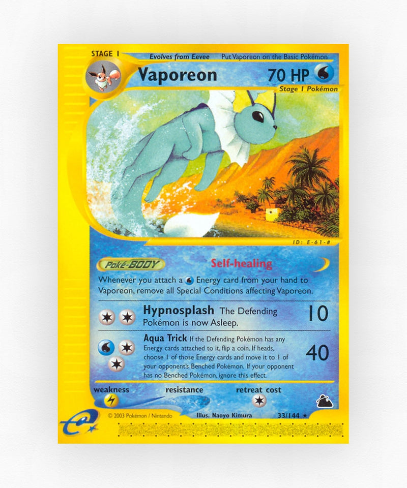 Vaporeon - Skyridge 33/144 (Reverse Holo)