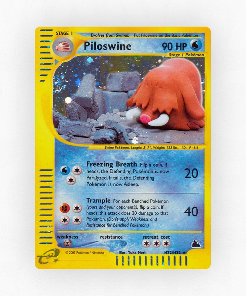 Piloswine - Skyridge H22/H32 (Holo)