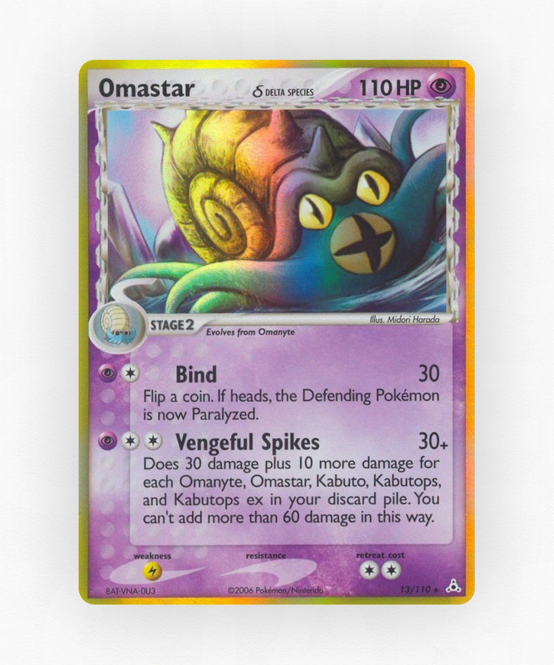 Omastar δ - Holon Phantoms 13/110 (Reverse Holo)