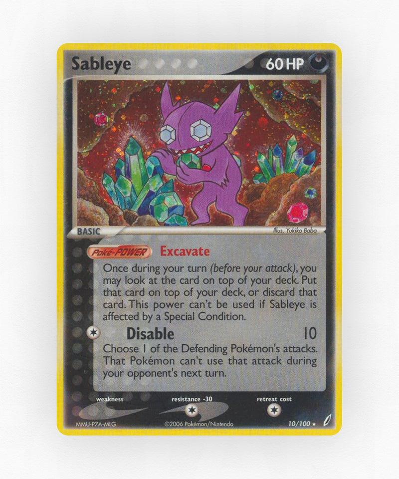 Sableye - Crystal Guardians 10/100 (Reverse Holo)