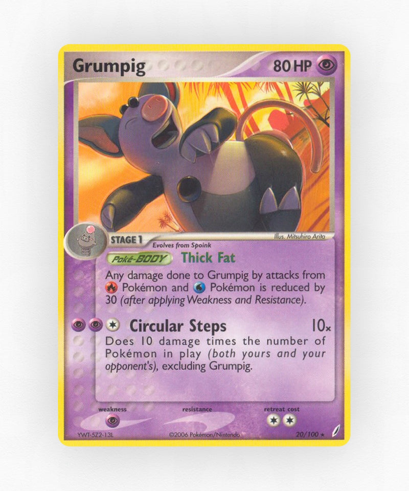 Grumpig - Crystal Guardians 20/100 (Non-Holo)