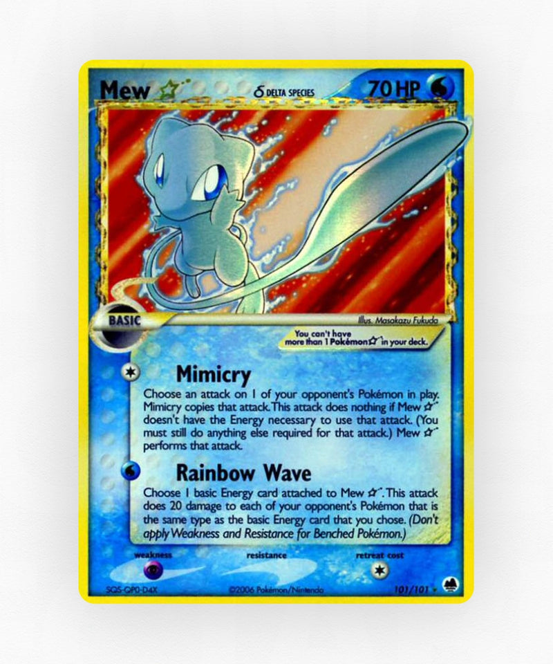 Mew ☆ δ - Dragon Frontiers 101/101 (Holo)
