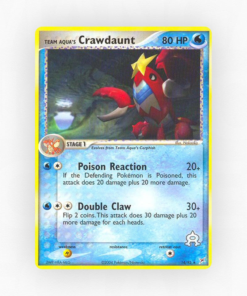 Team Aqua's Crawdaunt - Team Magma vs Team Aqua 14/95 (Non-Holo)