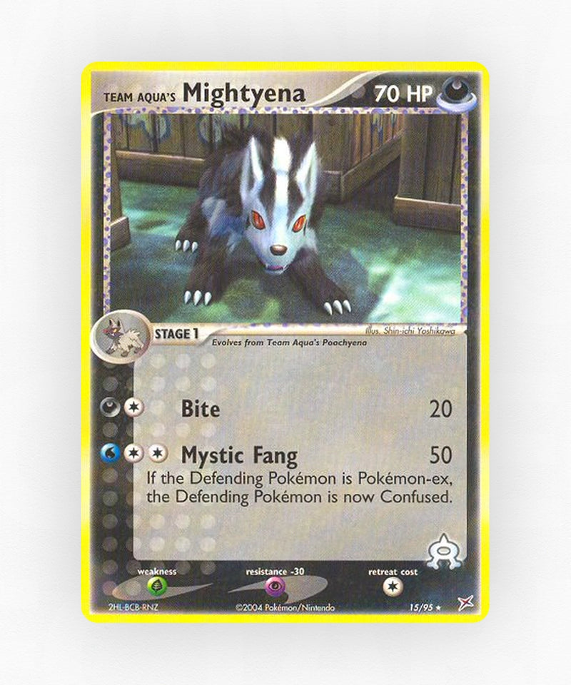 Team Aqua's Mightyena - Team Magma vs Team Aqua 15/95 (Reverse Holo)