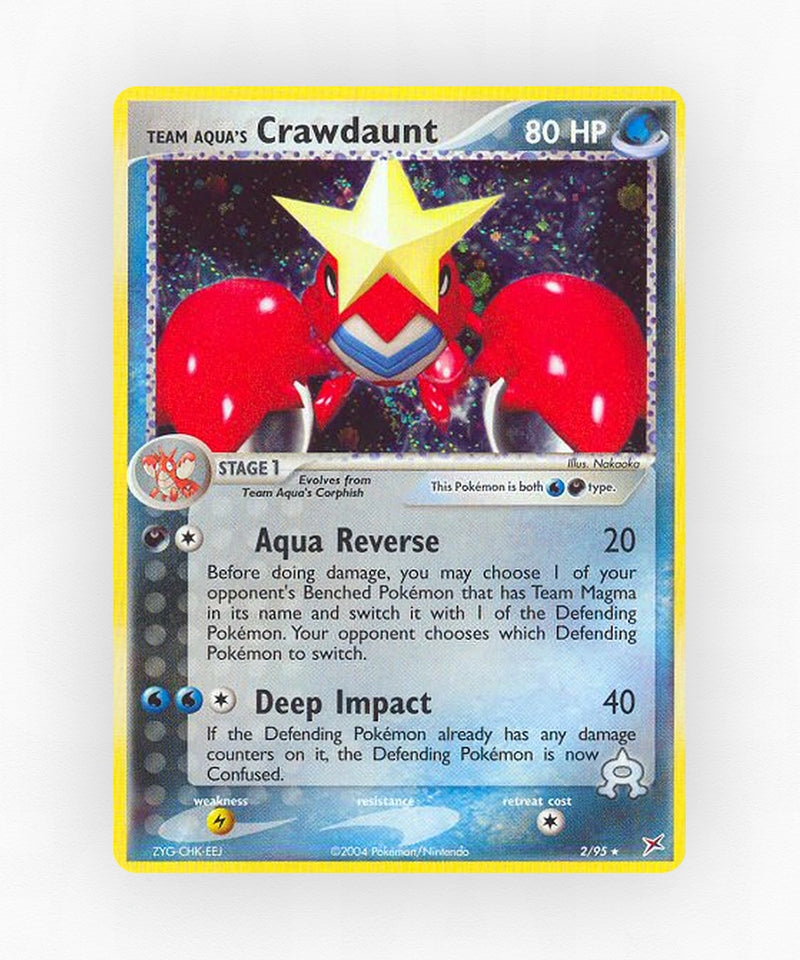 Team Aqua's Crawdaunt - Team Magma vs Team Aqua 2/95 (Holo)