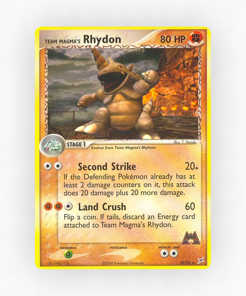 Team Magma's Rhydon - Team Magma vs Team Aqua 22/95 (Reverse Holo)