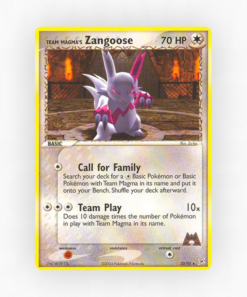 Team Magma's Zangoose - Team Magma vs Team Aqua 23/95 (Non-Holo)