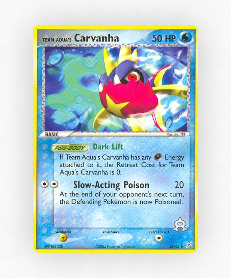 Team Aqua's Carvanha - Team Magma vs Team Aqua 25/95 (Reverse Holo)