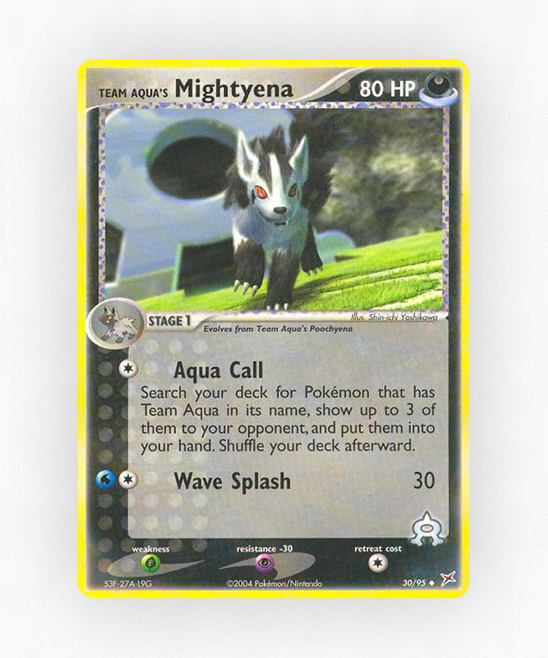 Team Aqua's Mightyena - Team Magma vs Team Aqua 30/95 (Non-Holo)