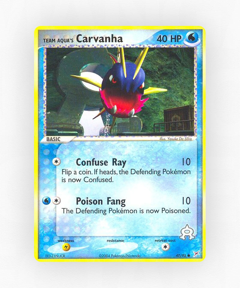 Team Aqua's Carvanha - Team Magma vs Team Aqua 47/95 (Non-Holo)