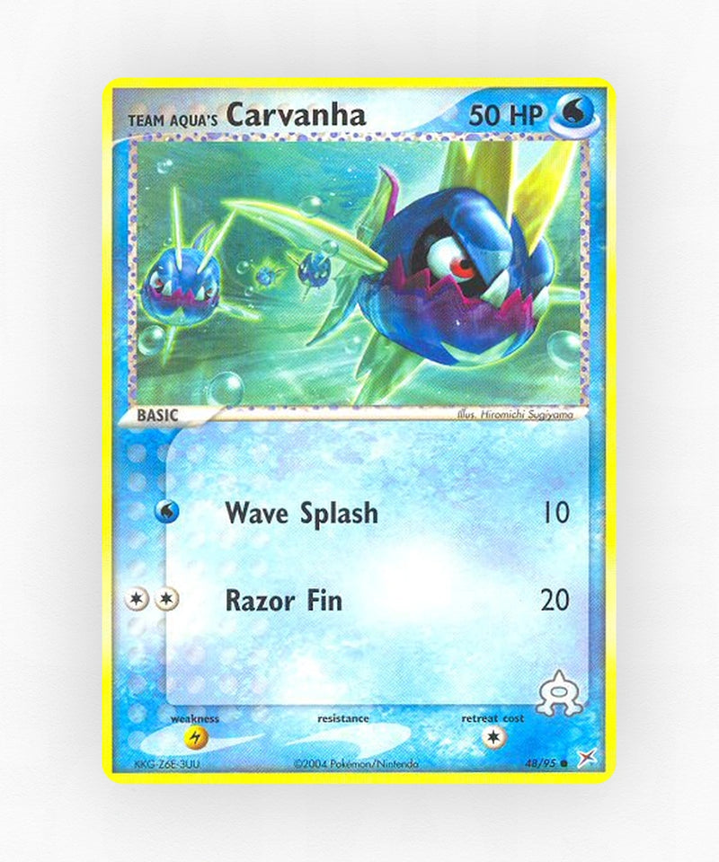 Team Aqua's Carvanha - Team Magma vs Team Aqua 48/95 (Non-Holo)