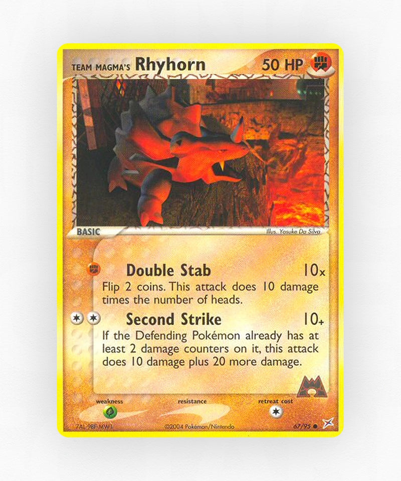 Team Magma's Rhyhorn - Team Magma vs Team Aqua 67/95 (Reverse Holo)