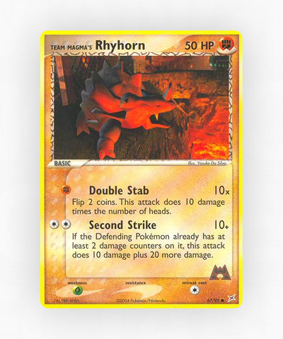 Team Magma's Rhyhorn - Team Magma vs Team Aqua 67/95 (Reverse Holo)