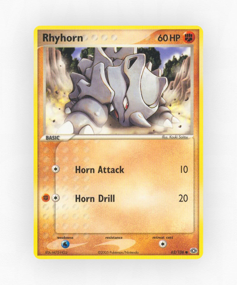 Rhyhorn - Emerald 62/106 (Reverse Holo)