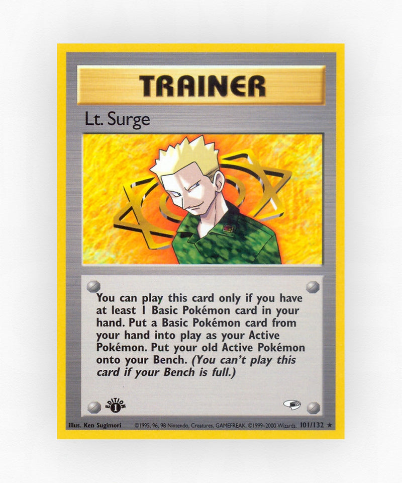 Lt. Surge - Gym Heroes 101/132 (1st Edition Non-Holo)