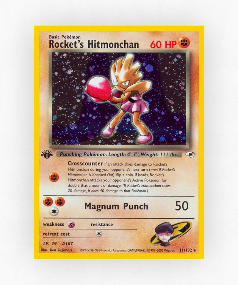 Rocket's Hitmonchan - Gym Heroes 11/132 (1st Edition Holo)