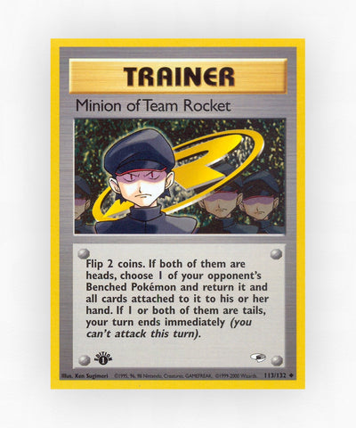 Minion of Team Rocket - Gym Heroes 113/132 (1st Edition Non-Holo)