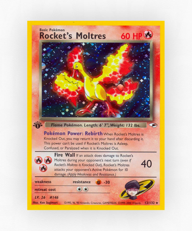 Rocket's Moltres - Gym Heroes 12/132 (Unlimited Holo)