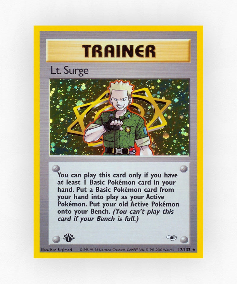 Lt. Surge - Gym Heroes 17/132 (1st Edition Holo)