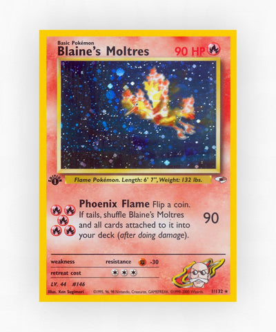 Blaine's Moltres - Gym Heroes 1/132 (Unlimited Holo)