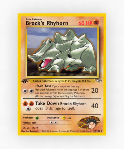 Brock's Rhyhorn - Gym Heroes 22/132 (Unlimited Non-Holo)