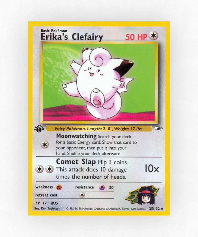 Erika's Clefairy - Gym Heroes 25/132 (1st Edition Non-Holo)