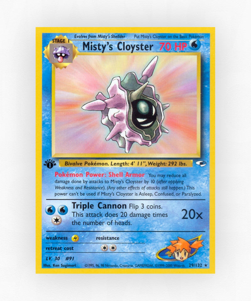 Misty's Cloyster - Gym Heroes 29/132 (1st Edition Non-Holo)