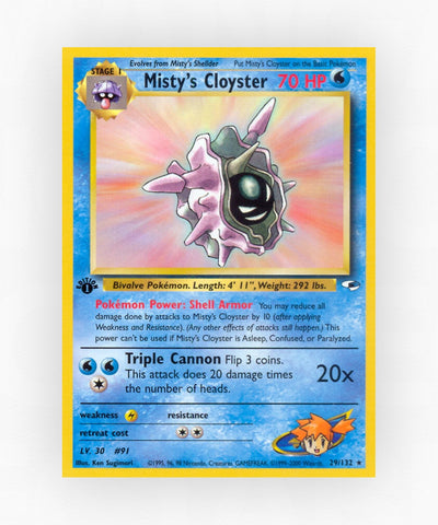 Misty's Cloyster - Gym Heroes 29/132 (1st Edition Non-Holo)