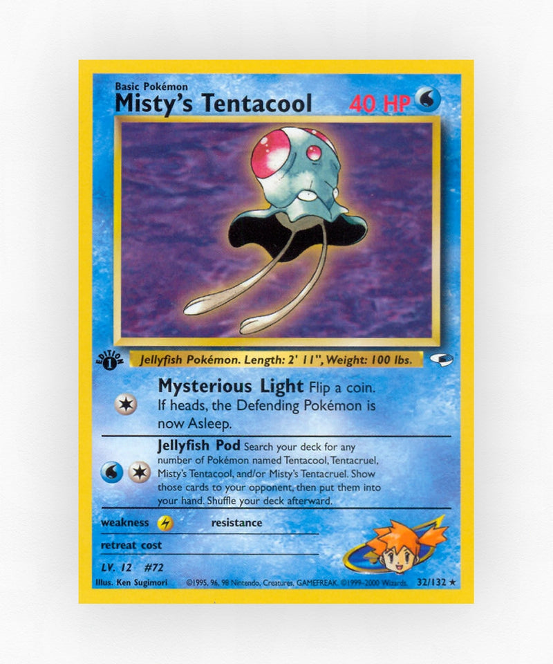 Misty's Tentacool - Gym Heroes 32/132 (1st Edition Non-Holo)