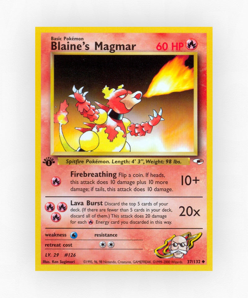 Blaine's Magmar - Gym Heroes 37/132 (1st Edition Non-Holo)