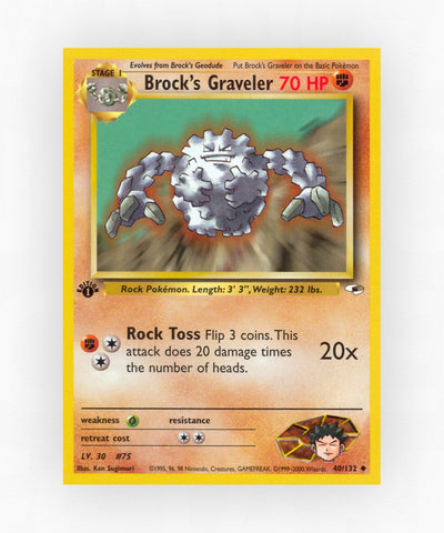 Brock's Graveler - Gym Heroes 40/132 (1st Edition Non-Holo)