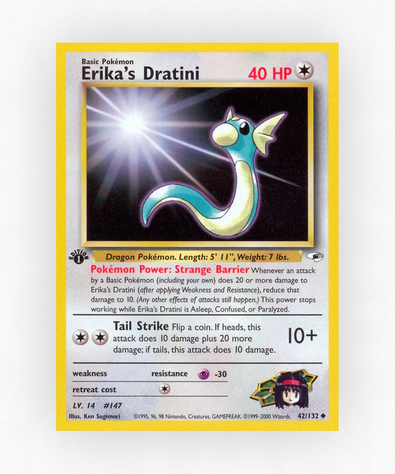 Erika's Dratini - Gym Heroes 42/132 (1st Edition Non-Holo)
