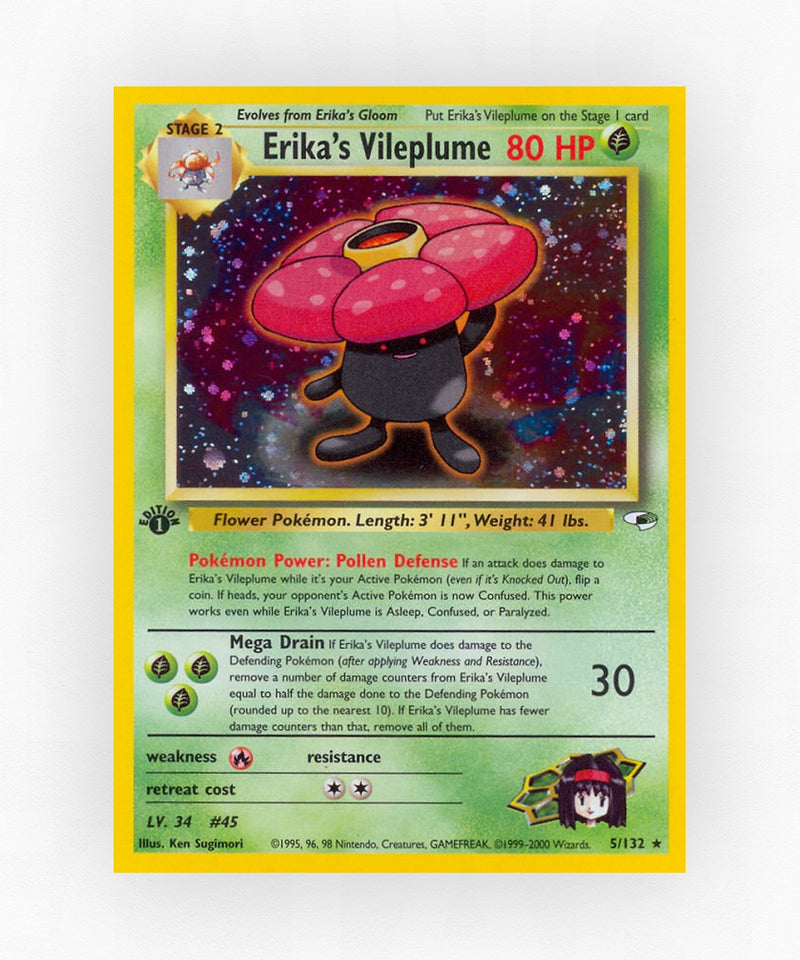 Erika's Vileplume - Gym Heroes 5/132 (1st Edition Holo)