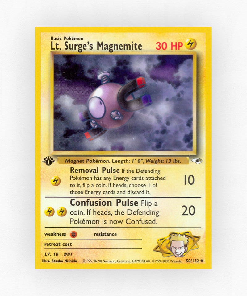 Lt. Surge's Magnemite - Gym Heroes 50/132 (1st Edition Non-Holo)